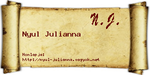 Nyul Julianna névjegykártya
